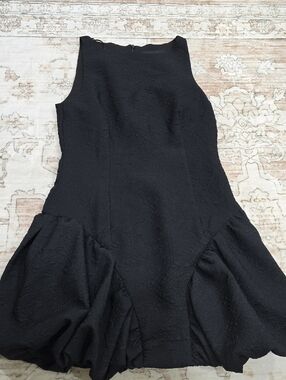 Zara Black Textured Mini Dress